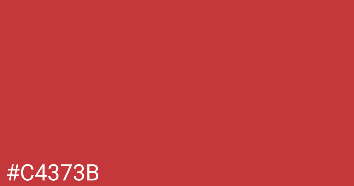 Hex color #c4373b graphic