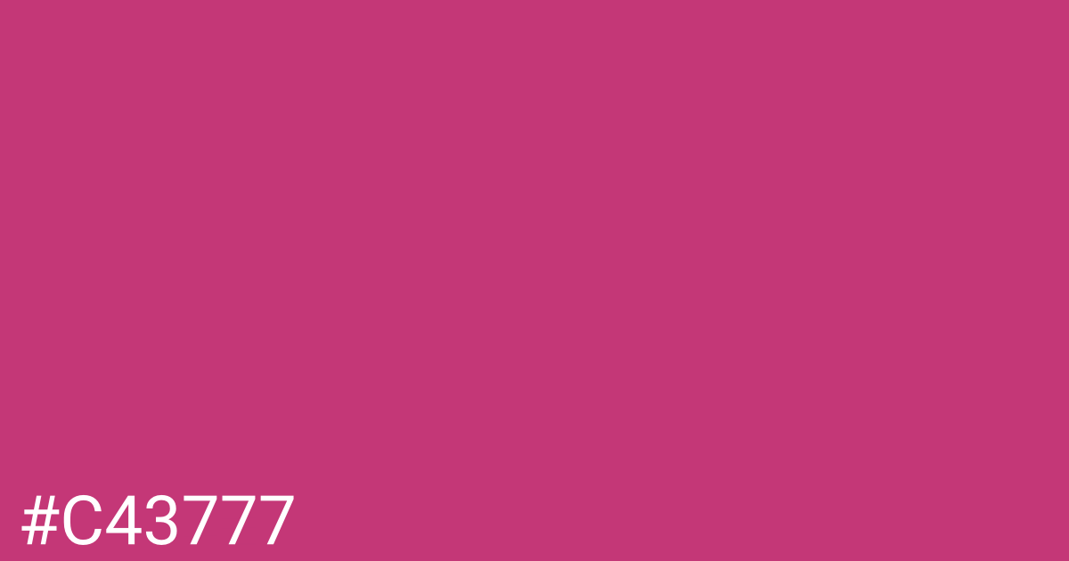 Hex color #c43777 graphic