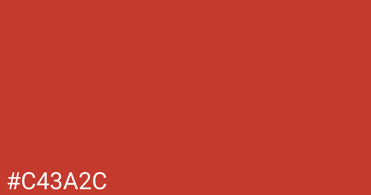 Hex color #c43a2c graphic