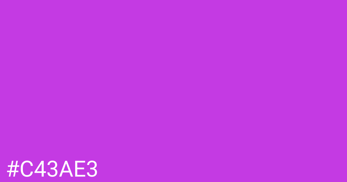 Hex color #c43ae3 graphic