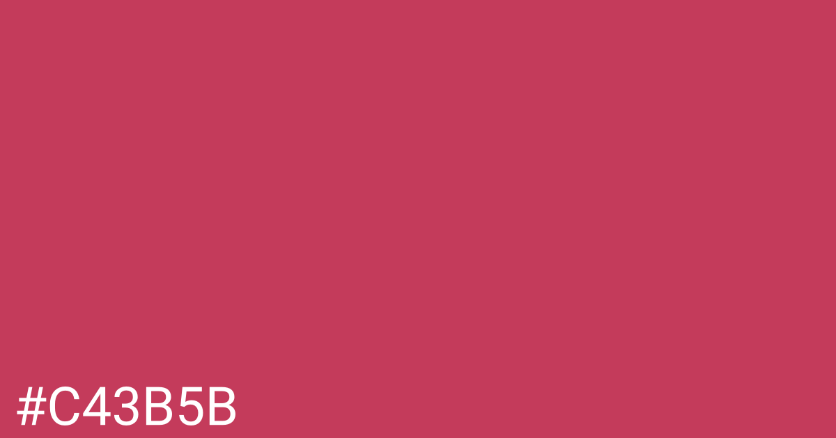 Hex color #c43b5b graphic