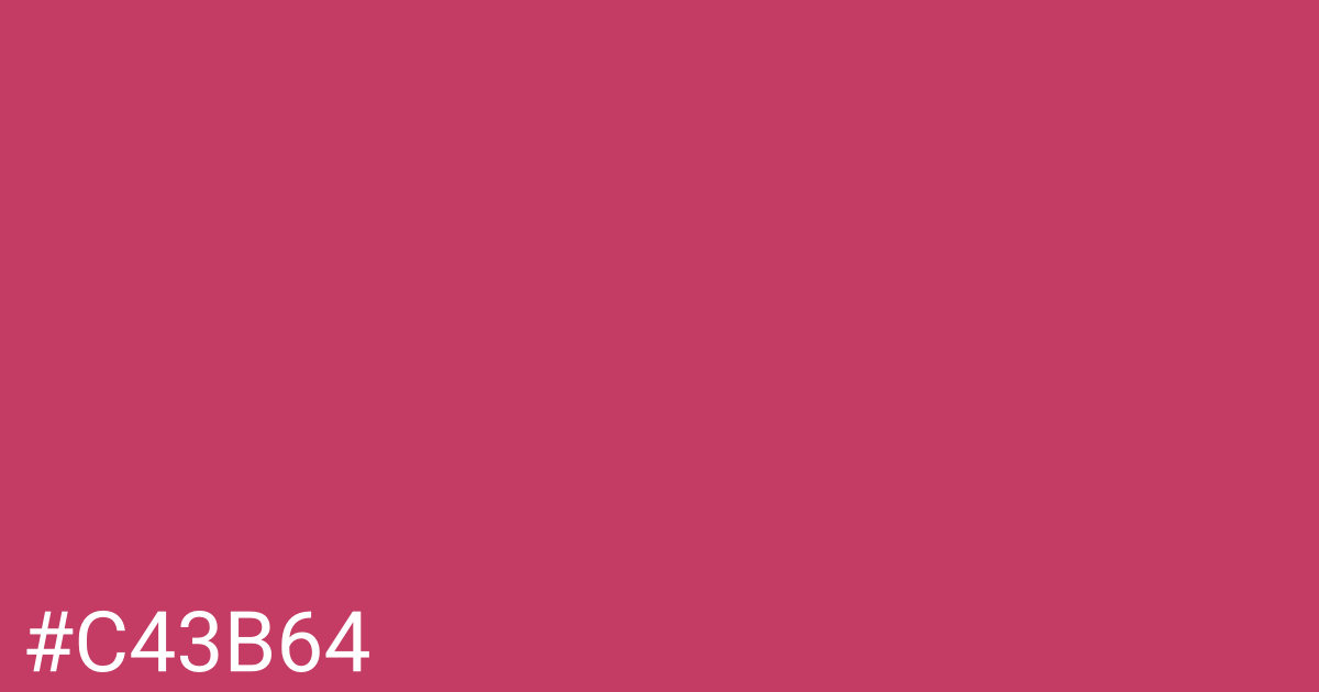 Hex color #c43b64 graphic