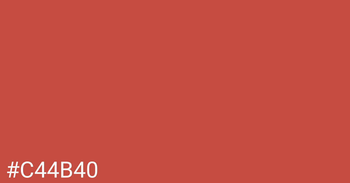 Hex color #c44b40 graphic