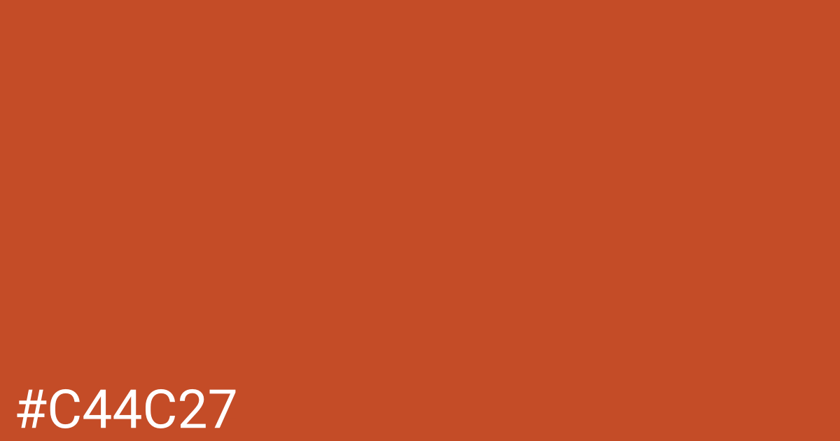 Hex color #c44c27 graphic