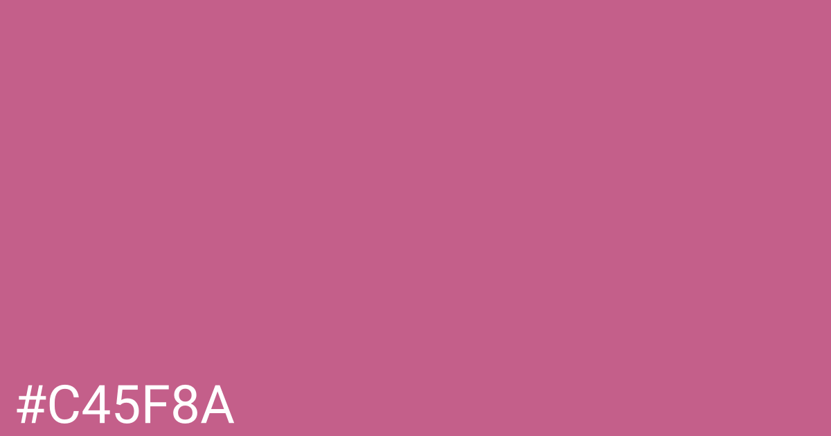 Hex color #c45f8a graphic