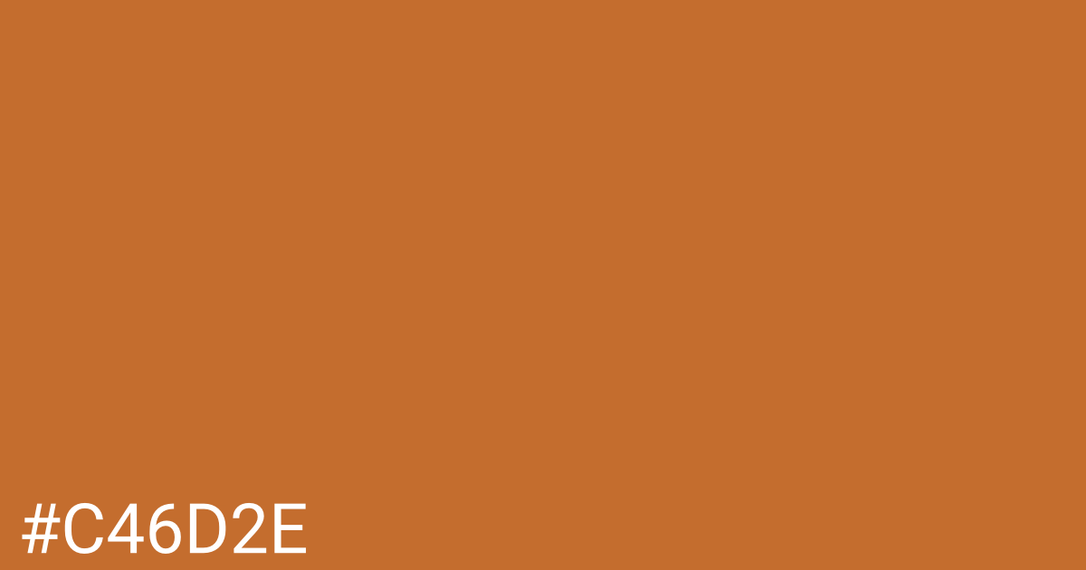 Hex color #c46d2e graphic