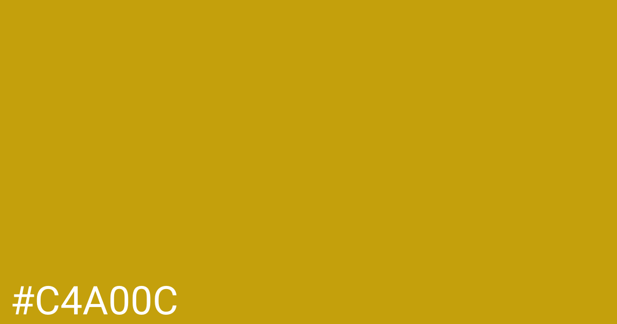 Hex color #c4a00c graphic