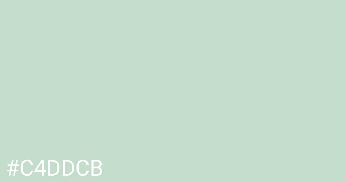 Hex color #c4ddcb graphic