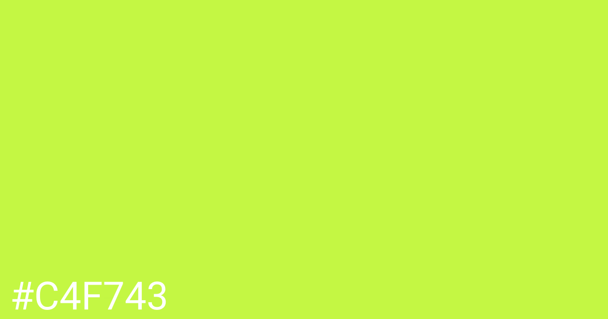 Hex color #c4f743 graphic