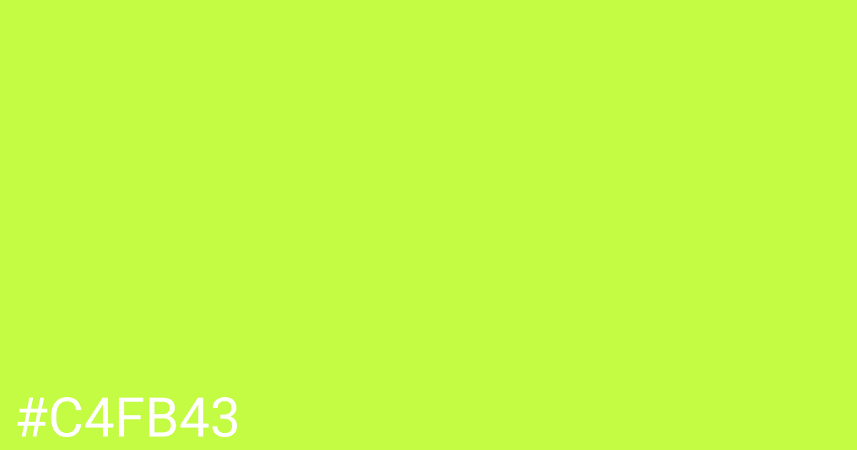 Hex color #c4fb43 graphic