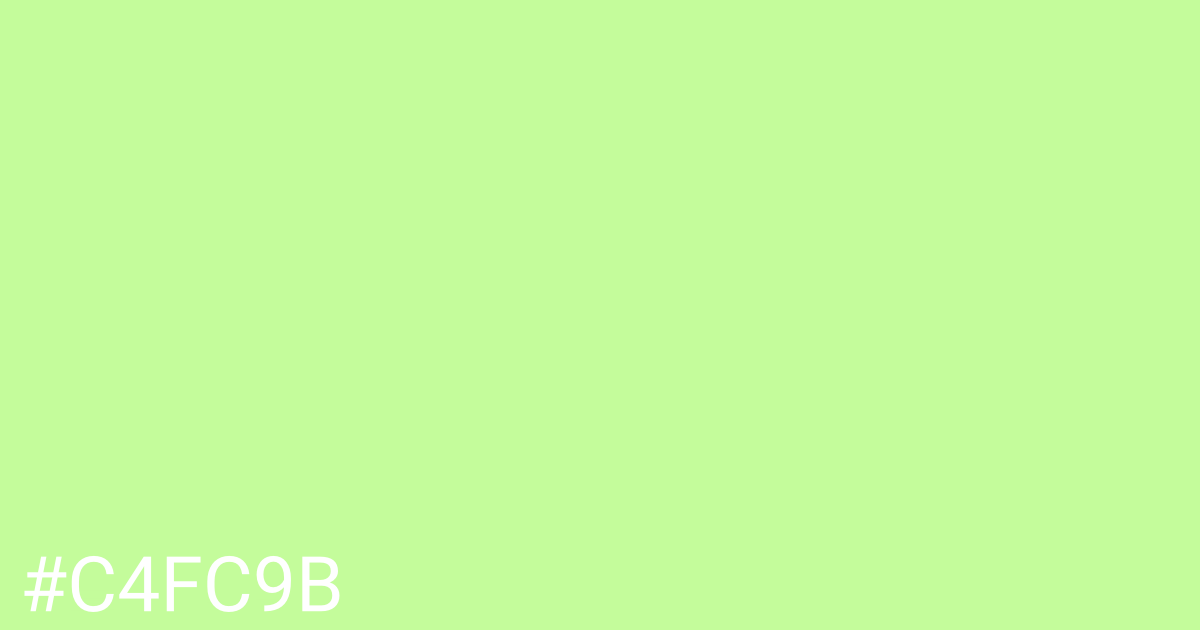 Hex color #c4fc9b graphic