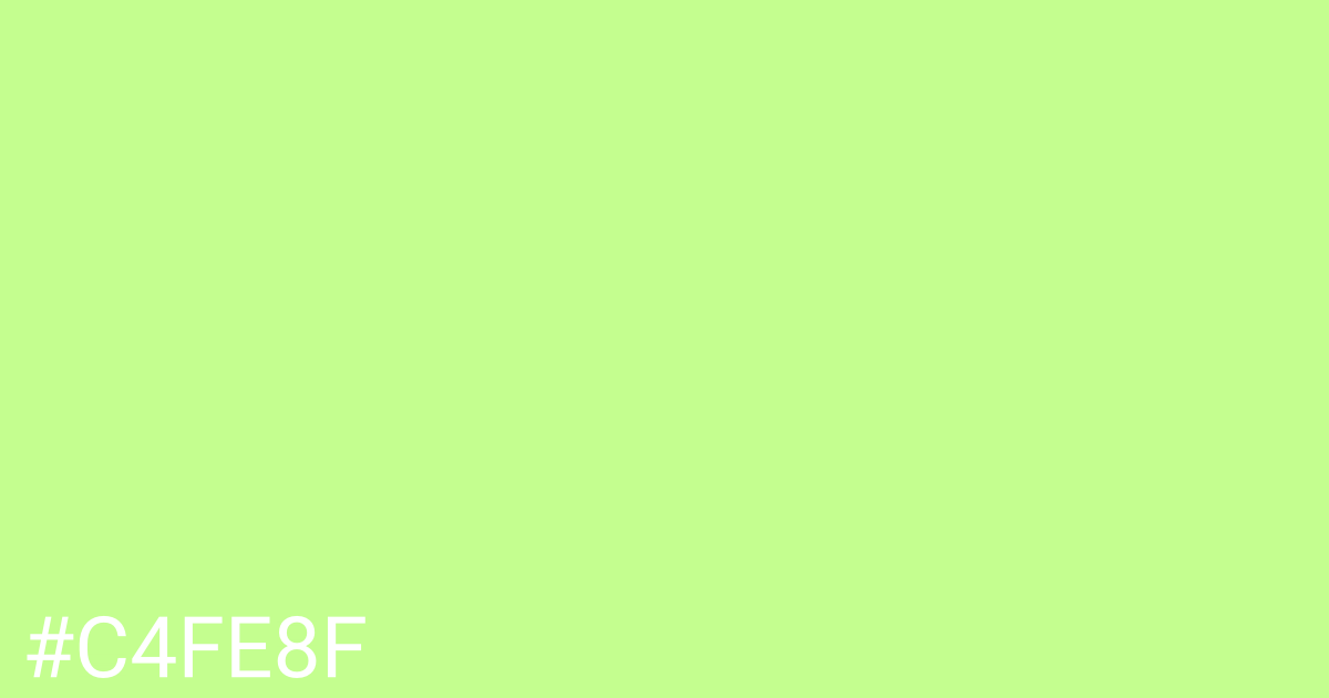 Hex color #c4fe8f graphic