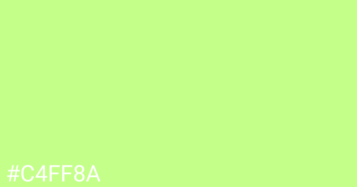 Hex color #c4ff8a graphic