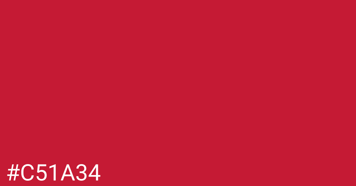 Hex color #c51a34 graphic