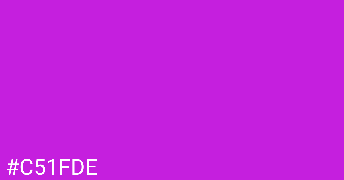Hex color #c51fde graphic