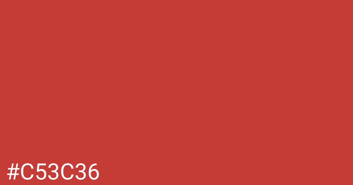 Hex color #c53c36 graphic