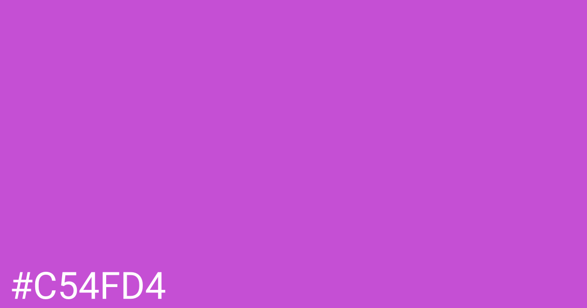 Hex color #c54fd4 graphic