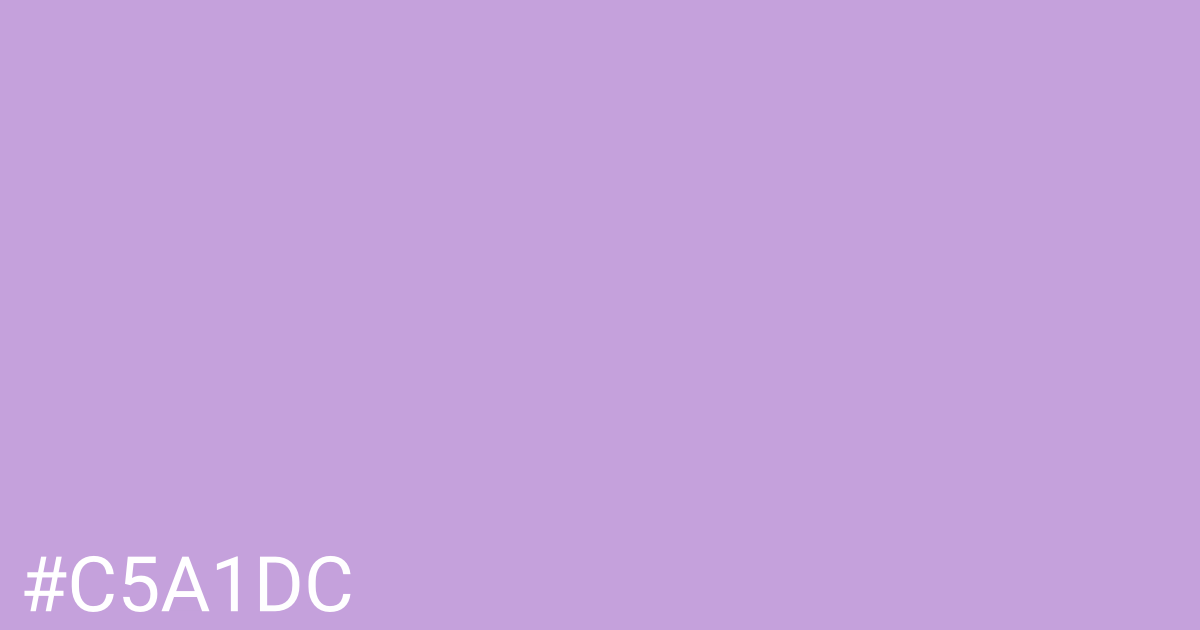 Hex color #c5a1dc graphic