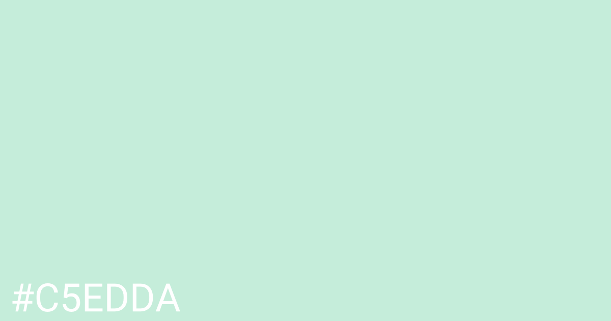 Hex color #c5edda graphic