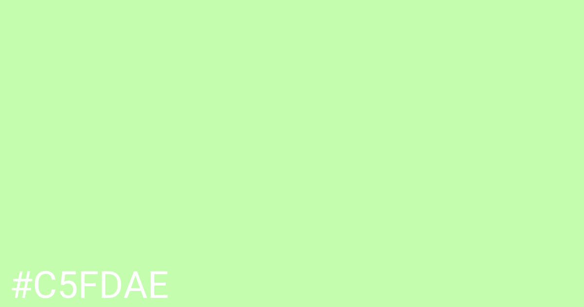 Hex color #c5fdae graphic