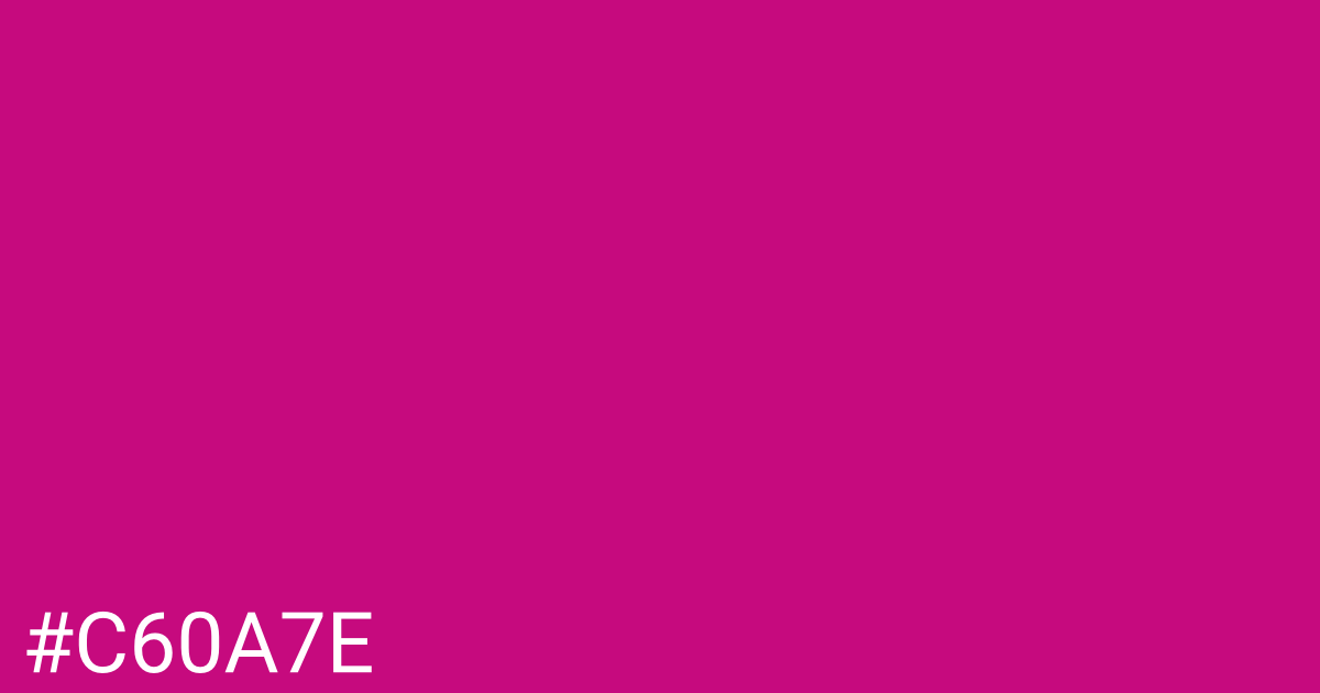 Hex color #c60a7e graphic