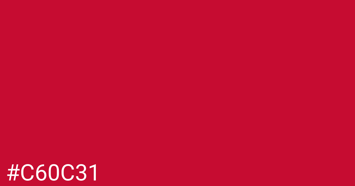 Hex color #c60c31 graphic