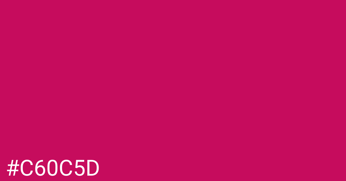 Hex color #c60c5d graphic