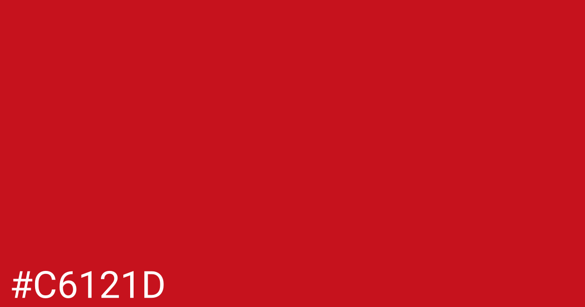 Hex color #c6121d graphic
