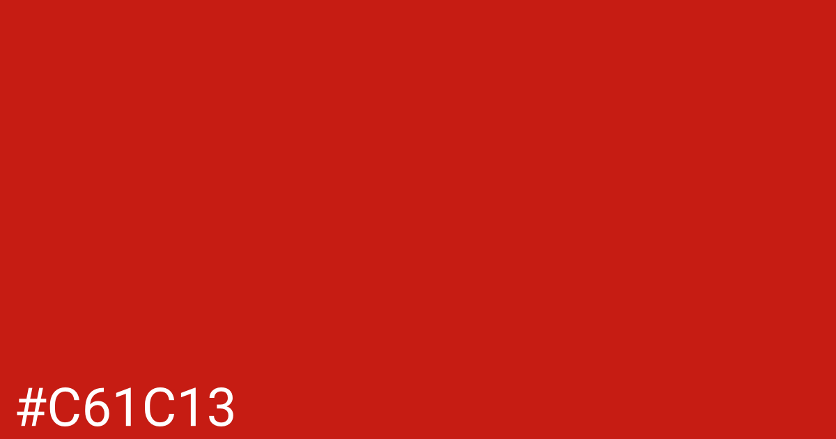 Hex color #c61c13 graphic
