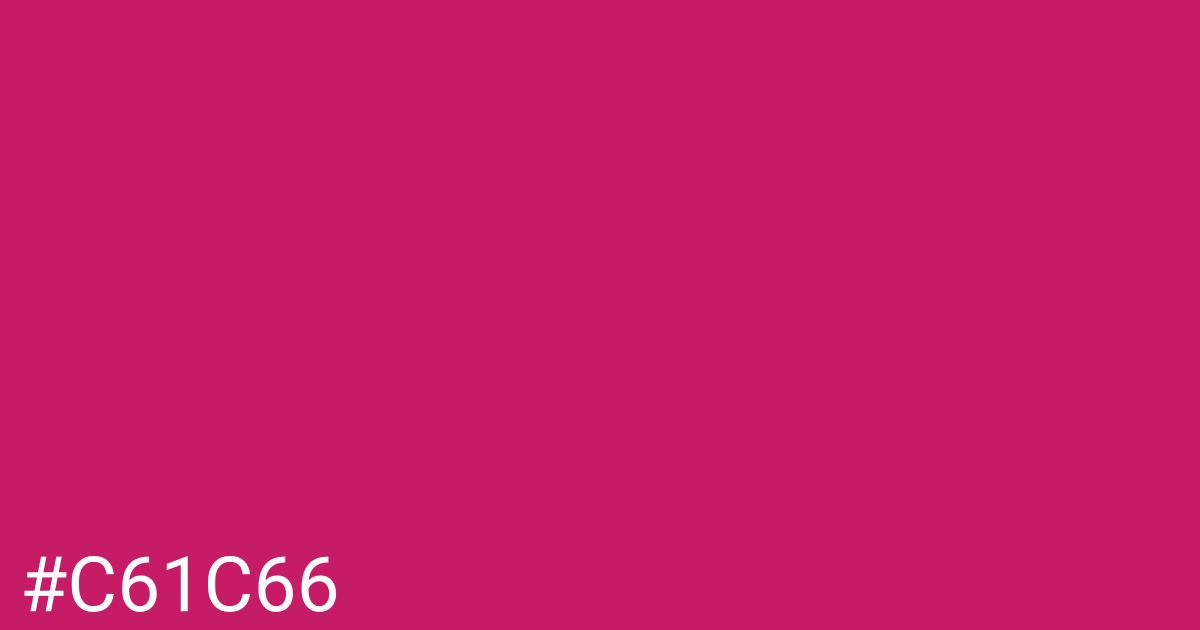 Hex color #c61c66 graphic
