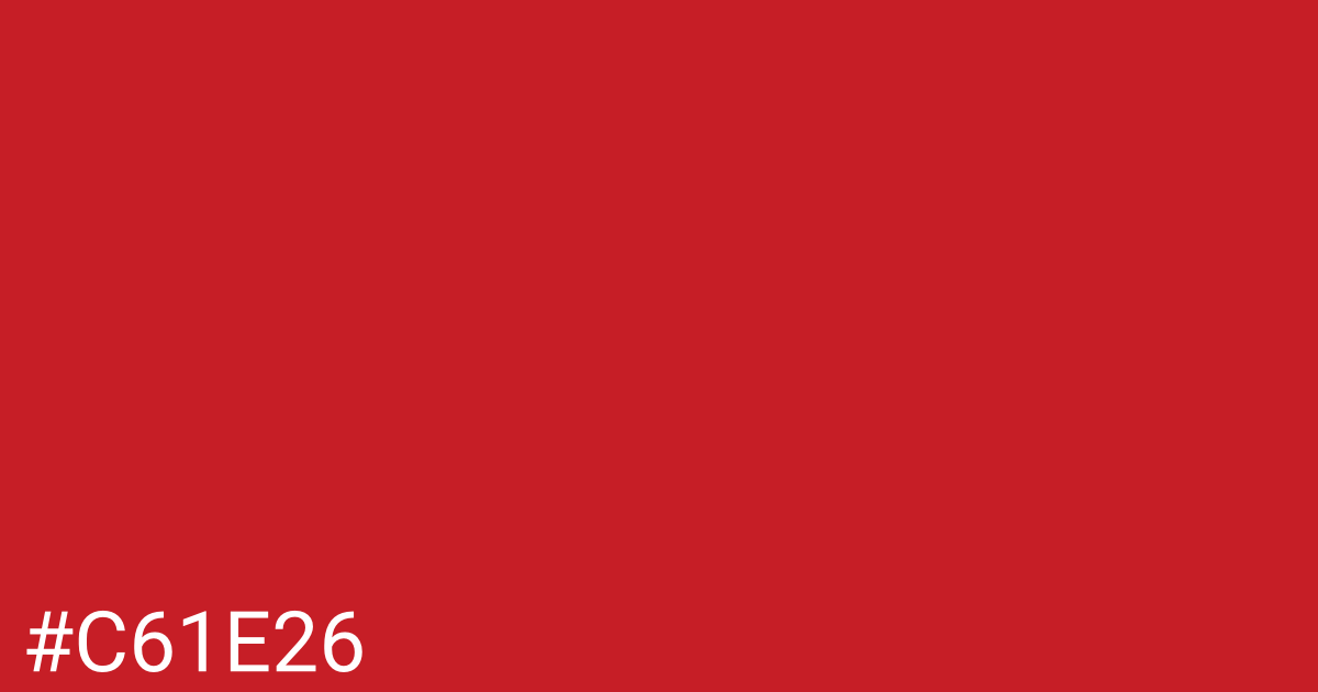 Hex color #c61e26 graphic