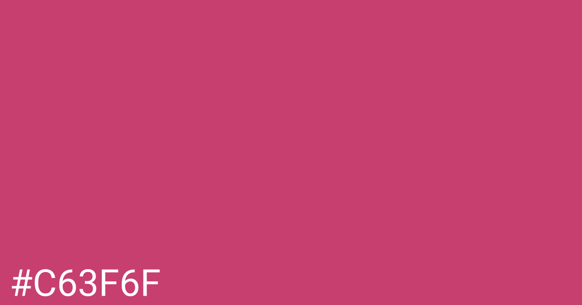 Hex color #c63f6f graphic
