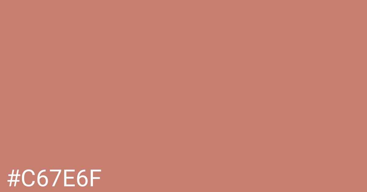 Hex color #c67e6f graphic