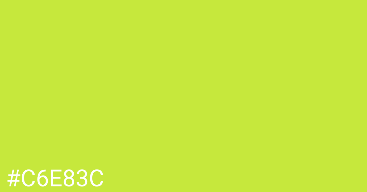 Hex color #c6e83c graphic