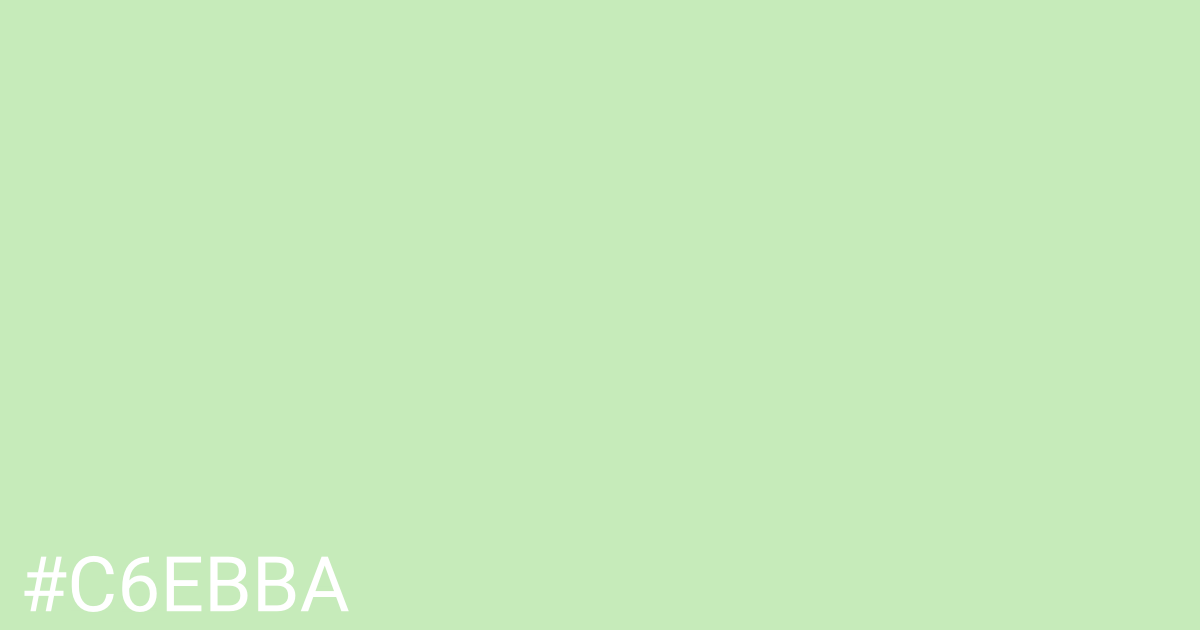 Hex color #c6ebba graphic