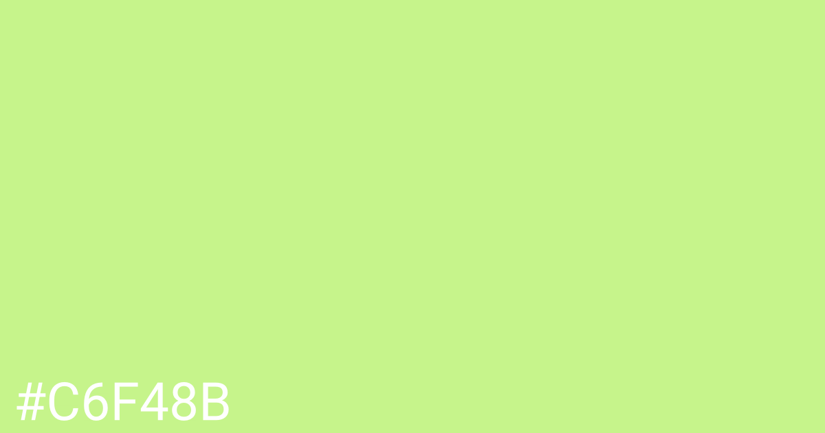 Hex color #c6f48b graphic