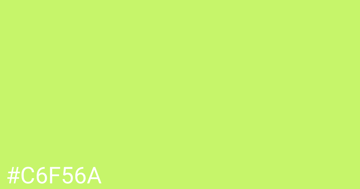 Hex color #c6f56a graphic