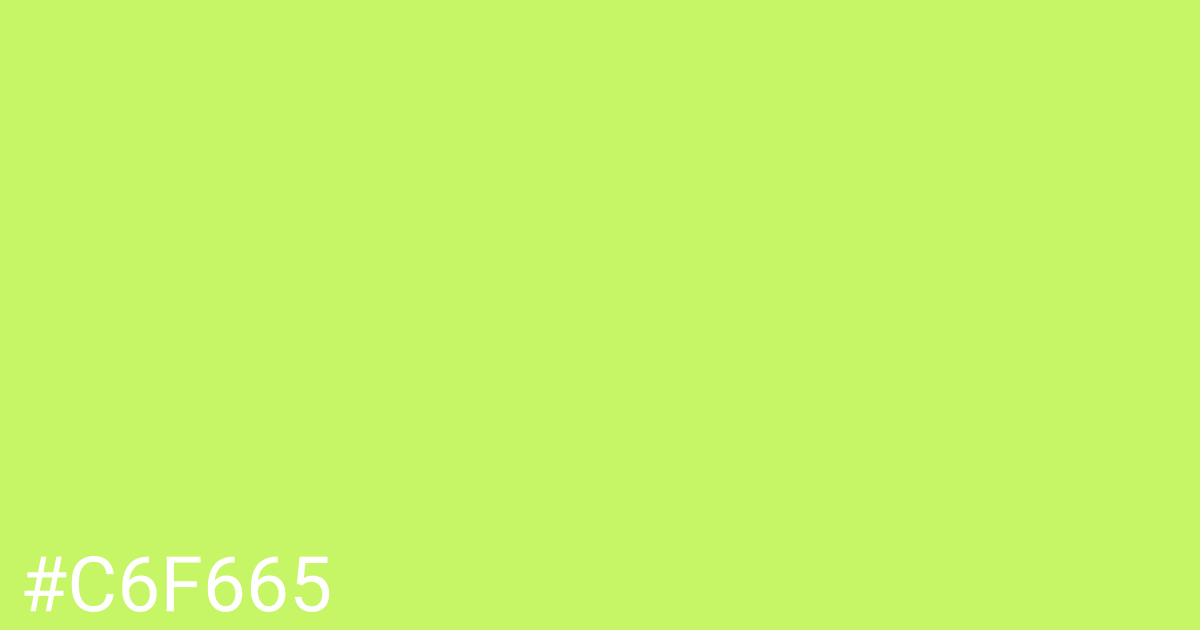 Hex color #c6f665 graphic