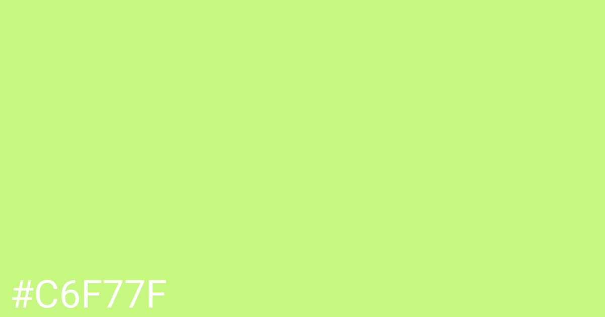 Hex color #c6f77f graphic