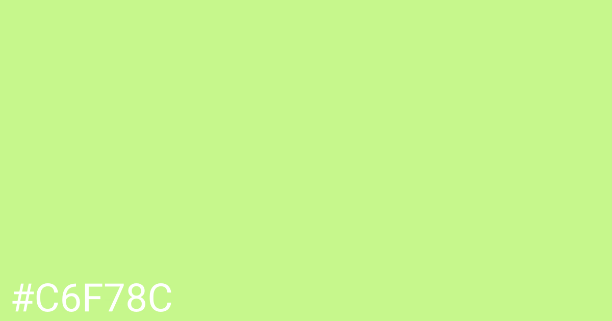 Hex color #c6f78c graphic