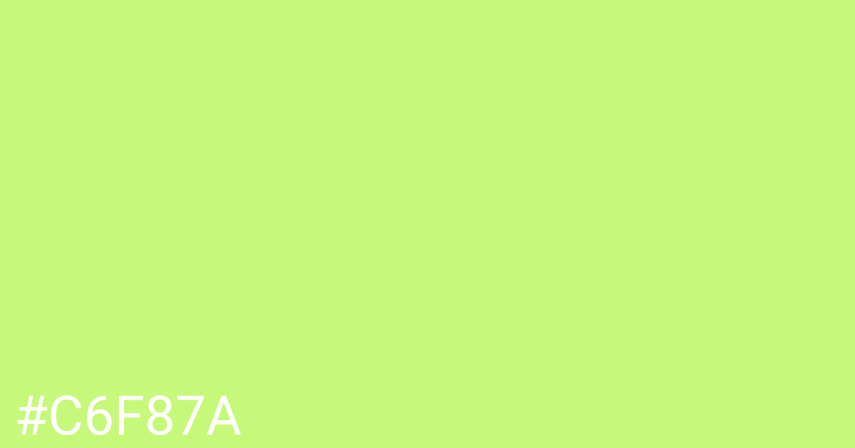 Hex color #c6f87a graphic