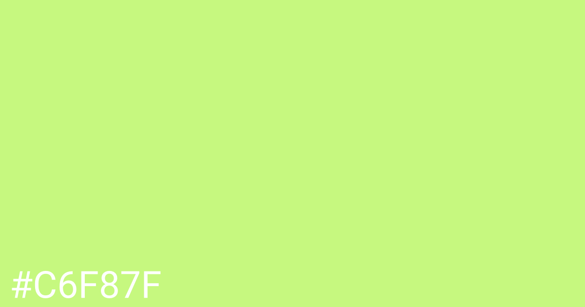 Hex color #c6f87f graphic