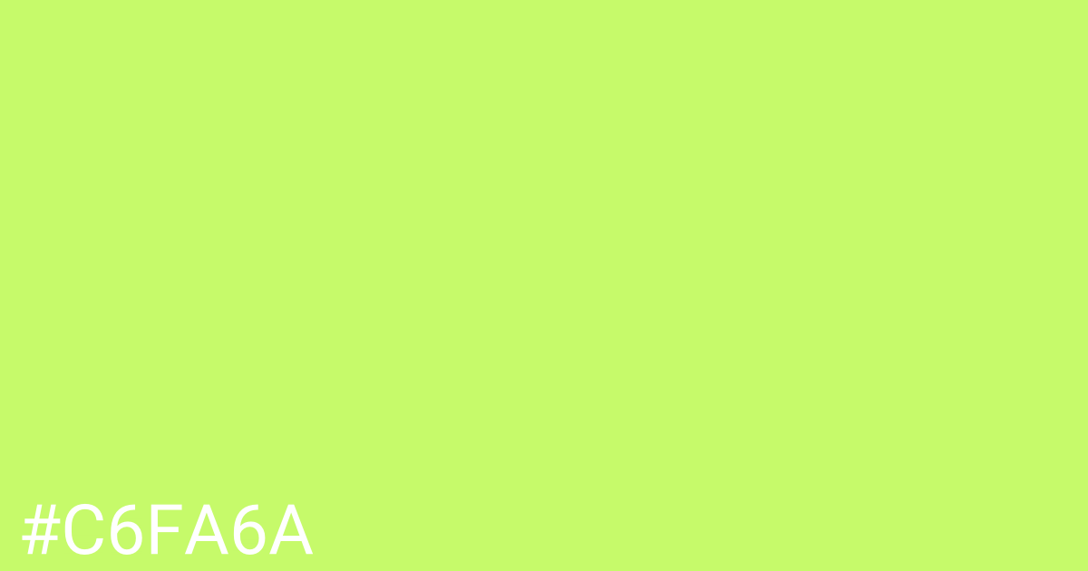 Hex color #c6fa6a graphic