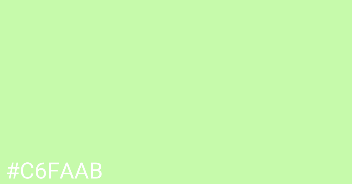 Hex color #c6faab graphic