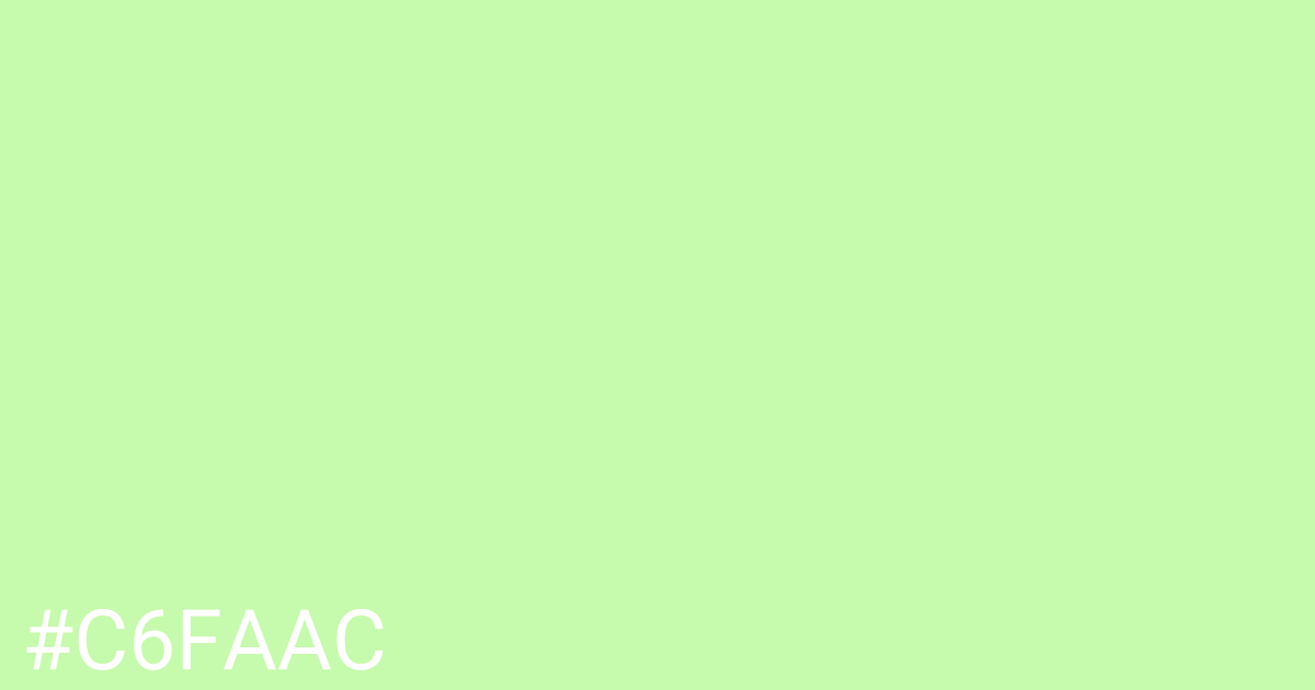 Hex color #c6faac graphic