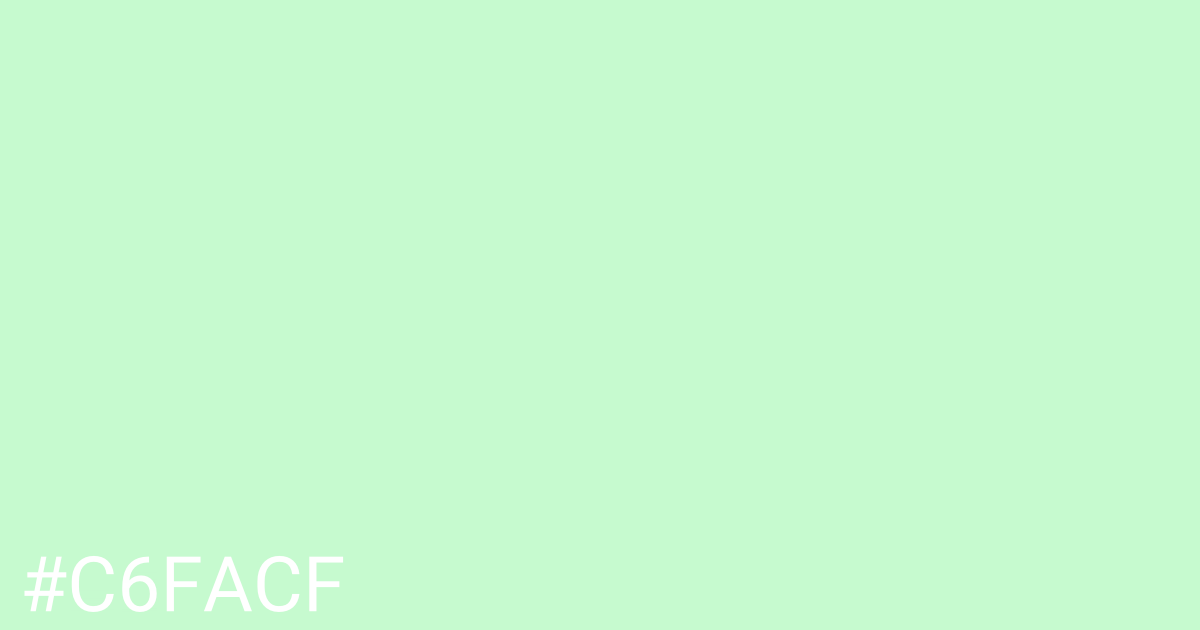 Hex color #c6facf graphic