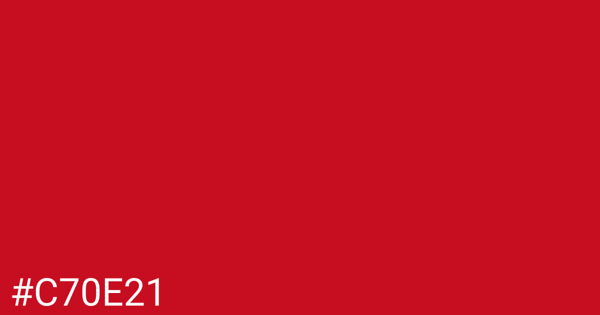Hex color #c70e21 graphic
