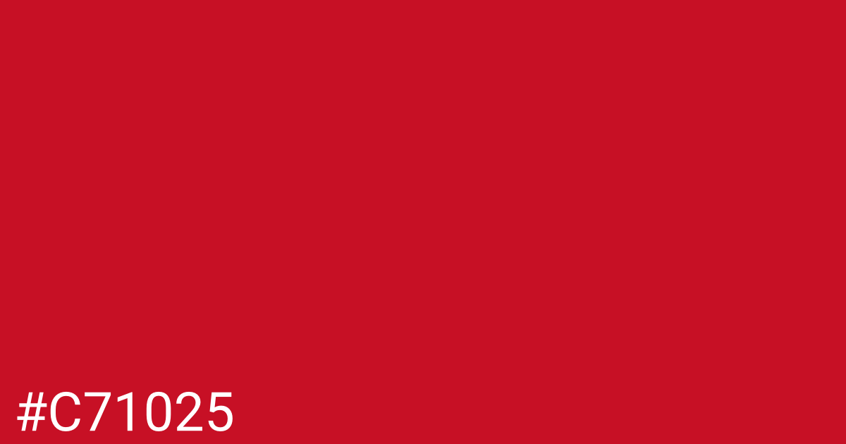 Hex color #c71025 graphic