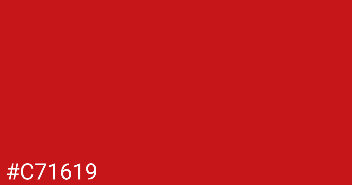Hex color #c71619 graphic