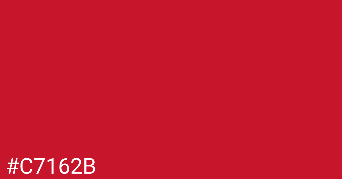 Hex color #c7162b graphic